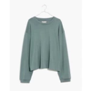 Madewell supima® cotton essential long-sleeve tee, size M, simply safe color